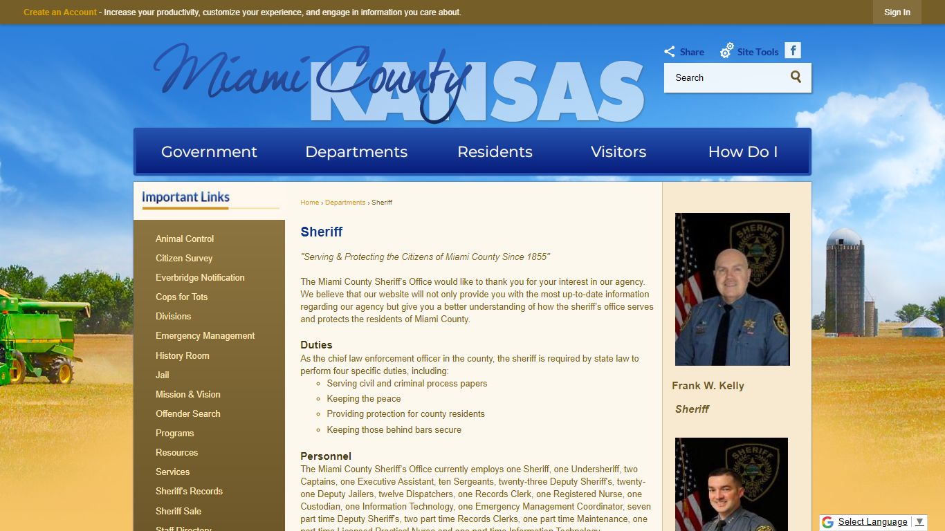 Sheriff | Miami County, KS - Official Website